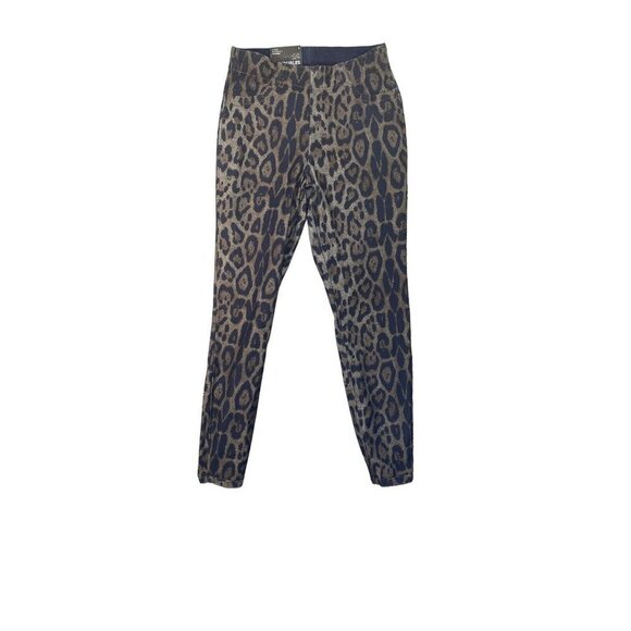 HUE Womens Indigo Floral Reversible High Waist Denim Skimmer Size Small‎ New - Picture 6 of 11